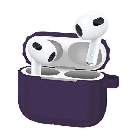 Buff Airpods 3 Rubber Silikon Kılıf Purple