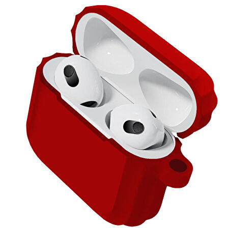 Buff Airpods 3 Rubber Silikon Kılıf Red