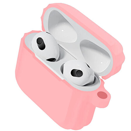 Buff Airpods 3 Rubber Silikon Kılıf Pink