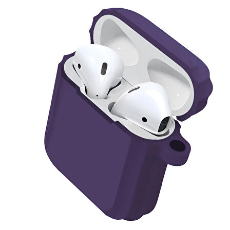 Buff Airpods 2 Rubber Silikon Kılıf Purple