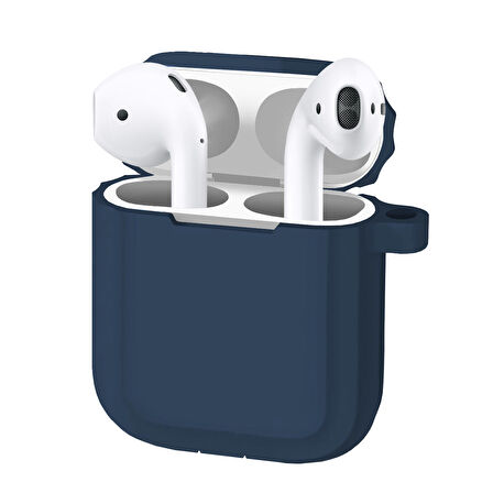 Buff Airpods 2 Rubber Silikon Kılıf Dark Blue