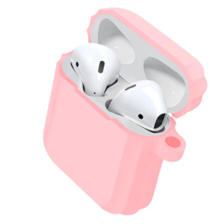 Buff Airpods 2 Rubber Silikon Kılıf Pink