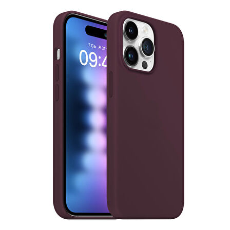 Buff iPhone 15 Pro Max Rubber Fit Kılıf Wine Red