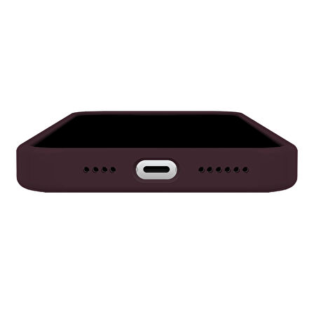 Buff iPhone 15 Pro Rubber Fit Kılıf Wine Red