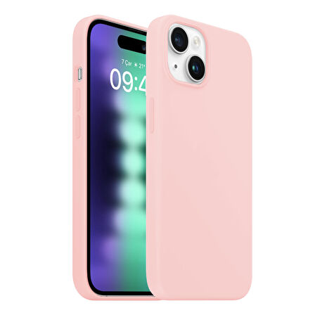 Buff iPhone 15 Plus Rubber Fit Kılıf Pink