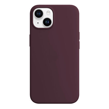 Buff iPhone 15 Rubber Fit Kılıf Wine Red