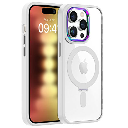 Buff iPhone 15 Pro BumperMag Kılıf White