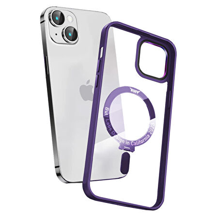 Buff iPhone 15 Plus BumperMag Kılıf Purple