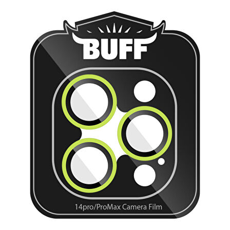 Buff iPhone 14 Pro Max / 14 Pro Neon Metal Lens Koruyucu Light Green