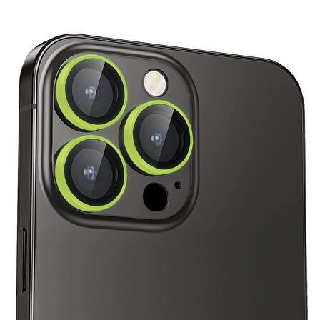 Buff iPhone 14 Pro Max / 14 Pro Neon Metal Lens Koruyucu Light Green