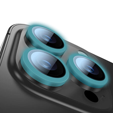 Buff iPhone 14 Pro Max / 14 Pro Neon Metal Lens Koruyucu Sky Blue