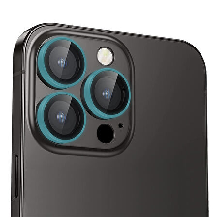 Buff iPhone 14 Pro Max / 14 Pro Neon Metal Lens Koruyucu Sky Blue