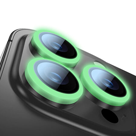 Buff iPhone 14 Pro Max / 14 Pro Neon Metal Lens Koruyucu Green