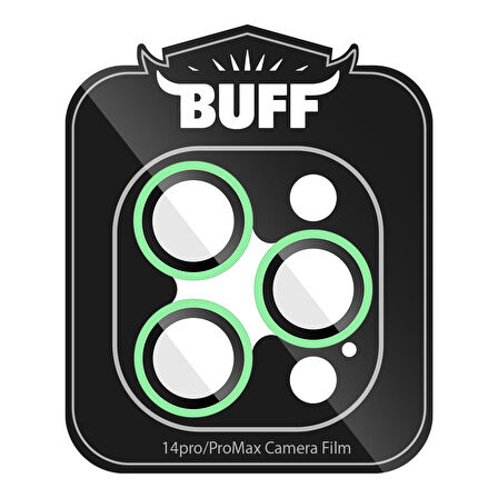 Buff iPhone 14 Pro Max / 14 Pro Neon Metal Lens Koruyucu Green