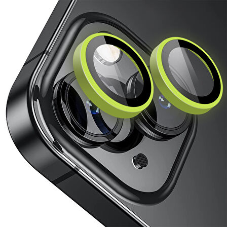 Buff iPhone 14 / 14 Plus Neon Metal Lens Koruyucu Light Green