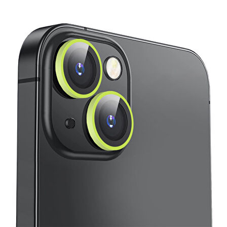 Buff iPhone 14 / 14 Plus Neon Metal Lens Koruyucu Light Green