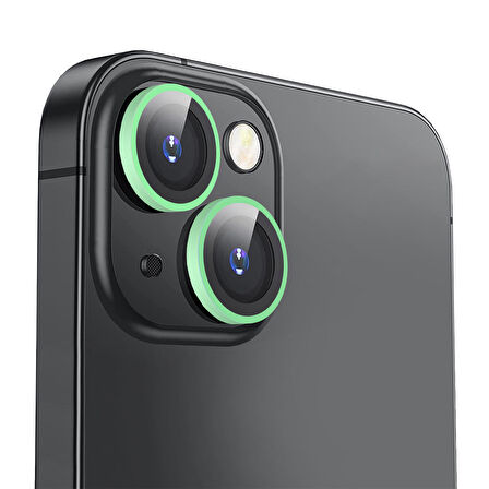 Buff iPhone 14 / 14 Plus Neon Metal Lens Koruyucu Green