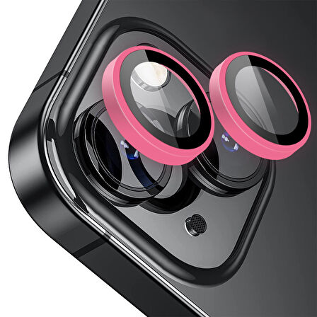 Buff iPhone 14 / 14 Plus Neon Metal Lens Koruyucu Pink