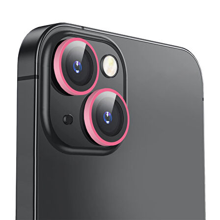 Buff iPhone 14 / 14 Plus Neon Metal Lens Koruyucu Pink