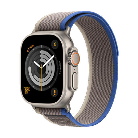 Buff Apple Watch Fabric Loop Band 49mm Ultra Kayış Gray-Blue