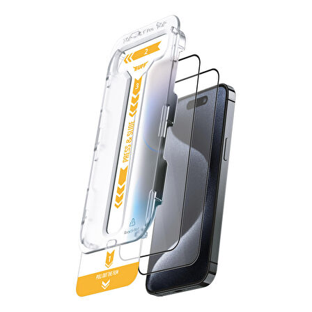 Buff iPhone 15 Pro 5D EasyFit 2 Adet Ekran Koruyucu