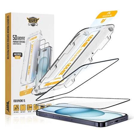 Buff iPhone 15 5D EasyFit Screen Protector