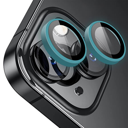 Buff iPhone 15 / 15 Plus Neon Metal Lens Koruyucu Sky Blue