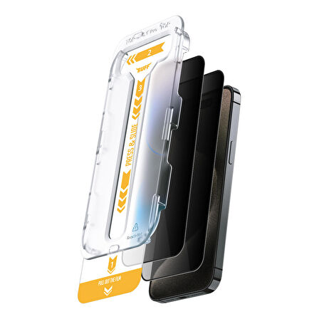 Buff iPhone 15 Pro Max 5D Privacy EasyFit Ekran Koruyucu