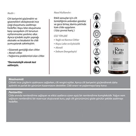 Gözenek Sıkılaştırıcı Siyah Nokta Ve Sivilce Karşıtı Serum 30ml (Niacinamide 6%+Zınc Pca)