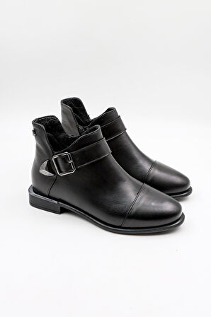 Venüs Kadın Hakiki Deri Yanı Toka Detaylı Bot 2050108K - Siyah - 36