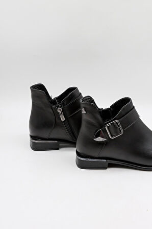 Venüs Kadın Hakiki Deri Yanı Toka Detaylı Bot 2050108K - Siyah - 36