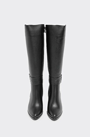 VENÜS 2405250K TOPUKLU TOKALI KLASİK DERİ KADIN ÇİZME