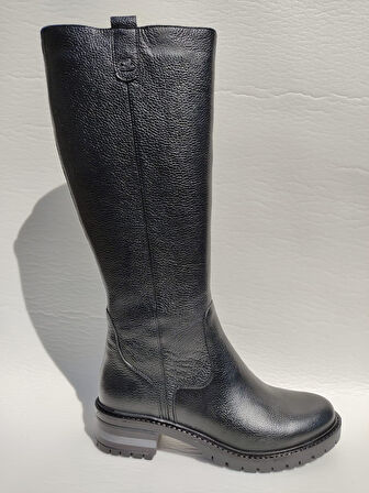 VENÜS 3322K HAKİKİ DERİ AZ TOPUKLU BİNİCİ KADIN ÇİZME