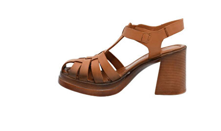 VENÜS 2413401Y PLATFORM TOPUK DERİ KADIN SANDALET