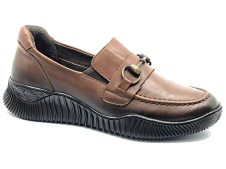 Venüs Dugu Hakiki Deri Ortopedik Casual Kadın Babet Ayakkabı