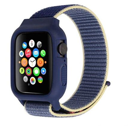 Apple Watch 1 2 3 4 5 6 38mm 40mm Zırhlı Örgü Kılıf TME Kordon