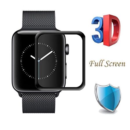 Apple Watch 2 3 42 mm Uyumlu  3D Tam Kaplayan Nano Ekran Koruyucu Filmi