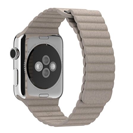 Apple Watch 3 4 5 6 7 Seri 42mm 44mm 45mm Leather Loop TME Kordon