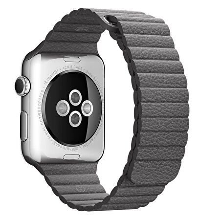 Apple Watch 3 4 5 6 7 Seri 42mm 44mm 45mm Leather Loop TME Kordon