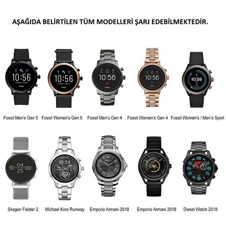 Fossil Gen 4 Gen 5 Akıllı Saat Usb Şarj Aleti Data Kablosu