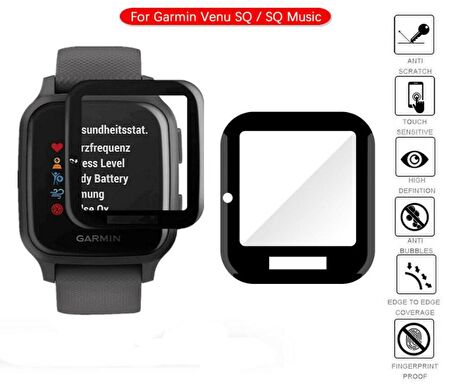 Garmin Venu Sq Sq Music 3D Cam Full Ekran Koruyucu