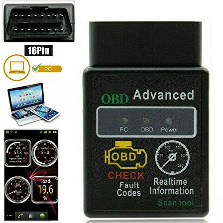 HH OBD2 Advanced ELM 327 Arıza Tespit Cihazı Arıza Okuma 