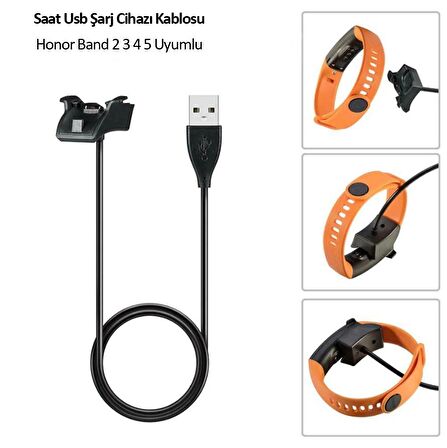 Honor Band 2 3 4 5 Pro Saat Usb Şarj Cihazı Kablosu