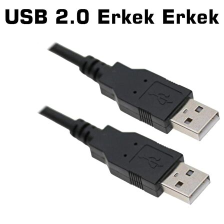 İki Ucu Usb 2.0 Erkek Kaliteli Usb Kablo 30 cm