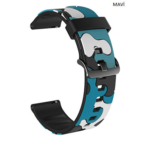 Samsung Gear Watch 3 41mm Active 2 40 44mm Uyumlu Kamuflaj Kordon 20mm