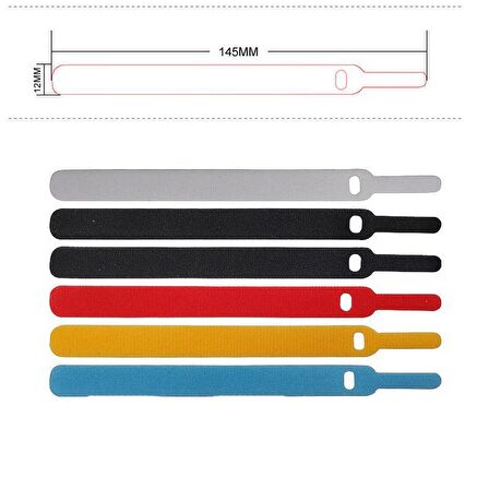 Tme Bez Cırt Cırt Şarj Kablo Bağı Düzenleyici 5li Paket 145mm