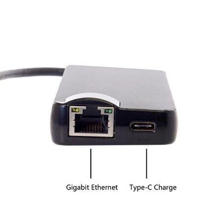 Type-C Usb 3.1 8in1 4K Hdmi Vga Micro SD Rj-45 2 Usb Şarj Girişli