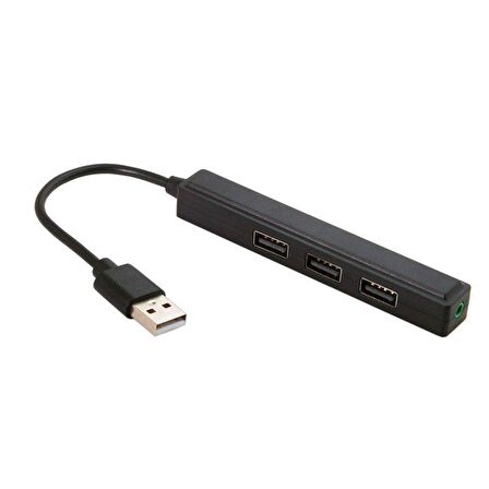 USB 3.0 3.5mm Dijital Ses Çıkışı 3 USB 2.0 HUB Çoğaltıcı Adaptörü