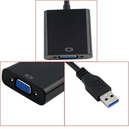 Usb 3.0 to Vga Dönüştürücü Adaptör