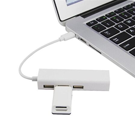 USB-C 3.1 Type-C 3 Port Usb 3.0 ve RJ45 Yüksek Hızlı Ethernet